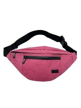 Smoke Zilla Smell Proof Fanny Pack 3 Zipper Pockets NWT Rosy Pink Black